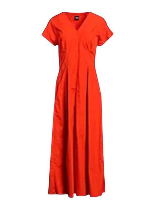 Aspesi Dresses & Skirts - Aspesi bright orange cotton fit & flare midi dress size S excellent condition